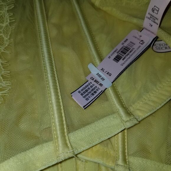 NWT Victoria’s Secret Dream Angels lemon yellow unlined lace-up corset top XL N - Picture 8 of 13